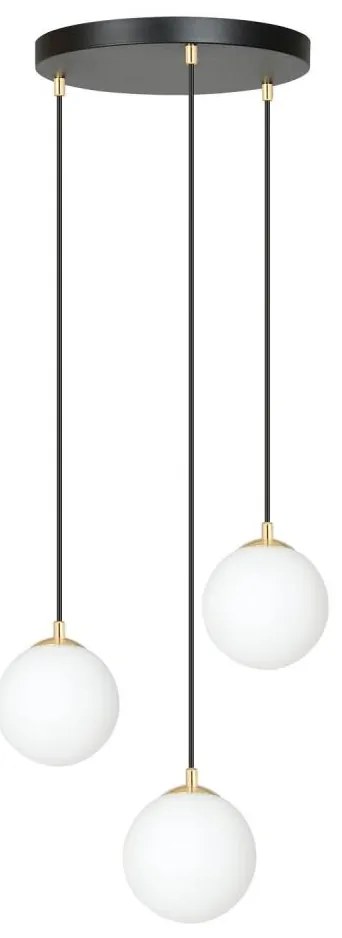 Lustră pe cablu ROYAL 3xE14/10W/230V d. 30 cm negru