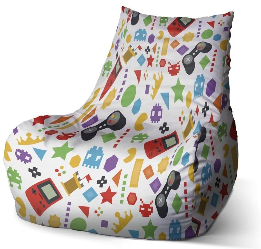 Sac de șezut Bean joc video - pentru copii, colorat