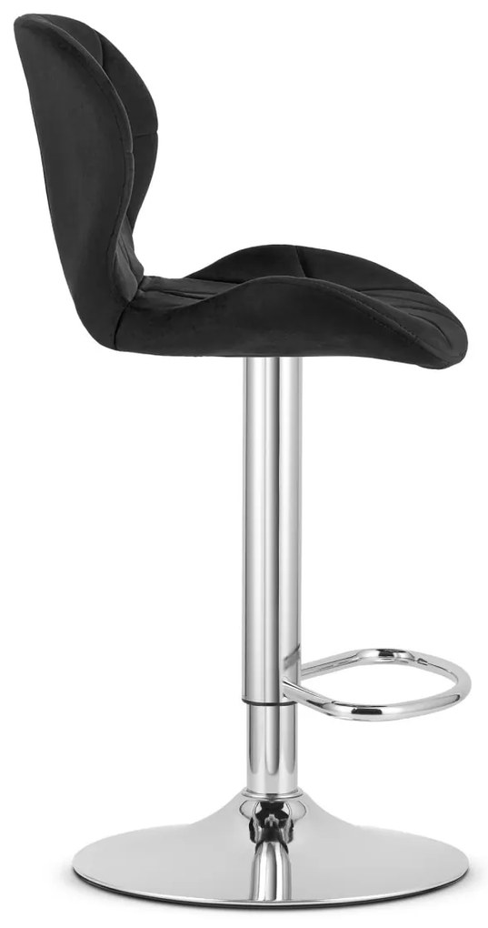 Scaun de bar WEST VELVET, neagra