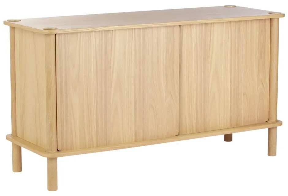 Comodă în culoare naturală din lemn de stejar cu ușă glisantă 135x73,5x48 cm Italic – UMAGE