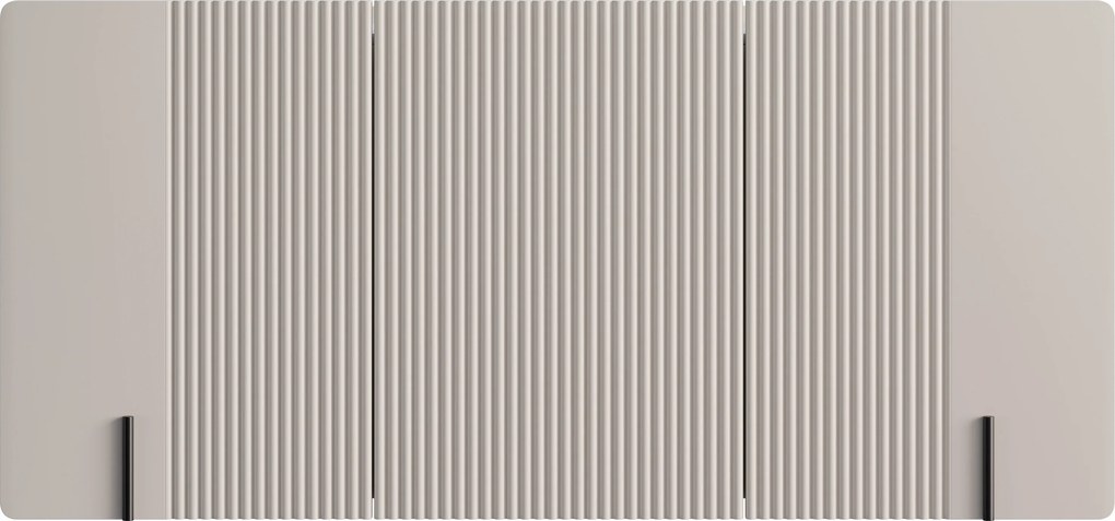 Comodă suspendată Malmi trei uși 150 cm - cashmir / crema bianca / negru