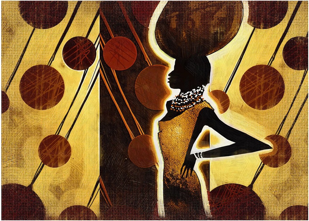 Tablou pe sticlă cu pictură artistică străveche (70x50 cm)