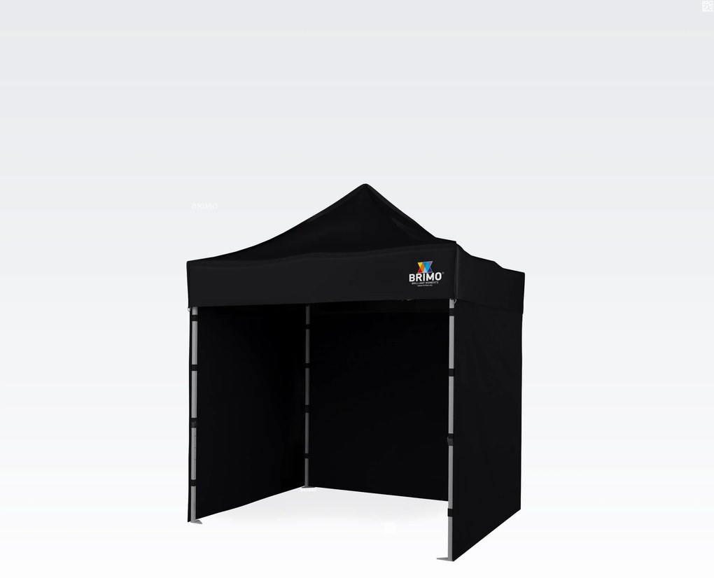 Foișor tip foarfecă 2x2 m Oțel | Dotări profesionale Ridicat în 45 s. - cu 3 pereți - Negru