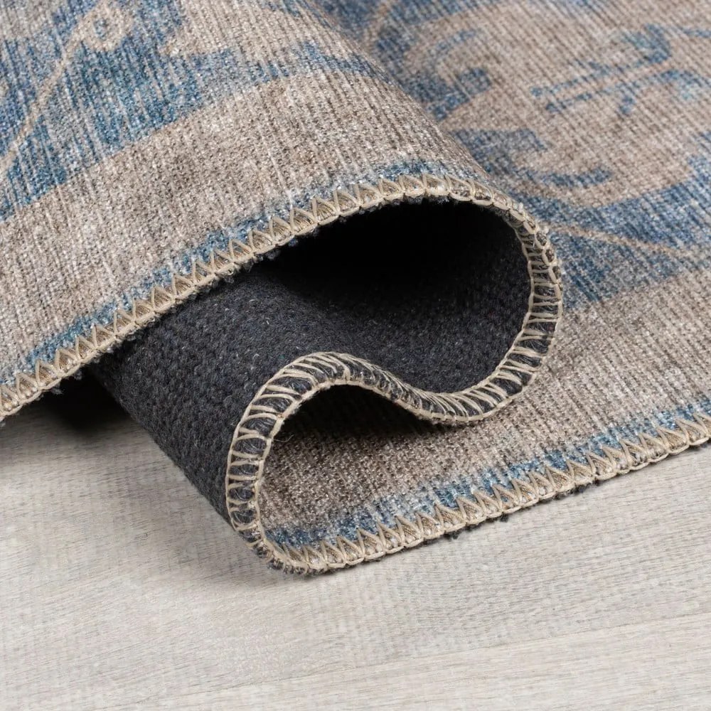 Covor tip traversă albastru lavabil 60x230 cm Orelia Global – Flair Rugs