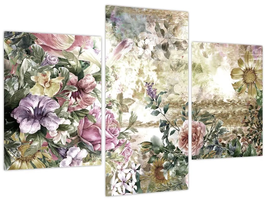 Tablou - Flori de design (90x60 cm)