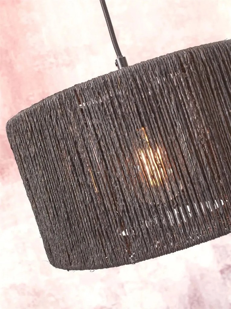 Lampa de podea eco din iuta Iguazu S 30cm, negru