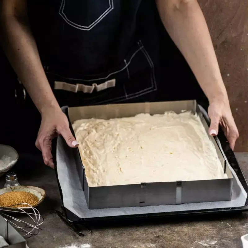 Resigilat: Forma de copt Kinghoff KH 1907, Reglabila 27,5-52,4 cm, Otel inoxidabil, Argintiu