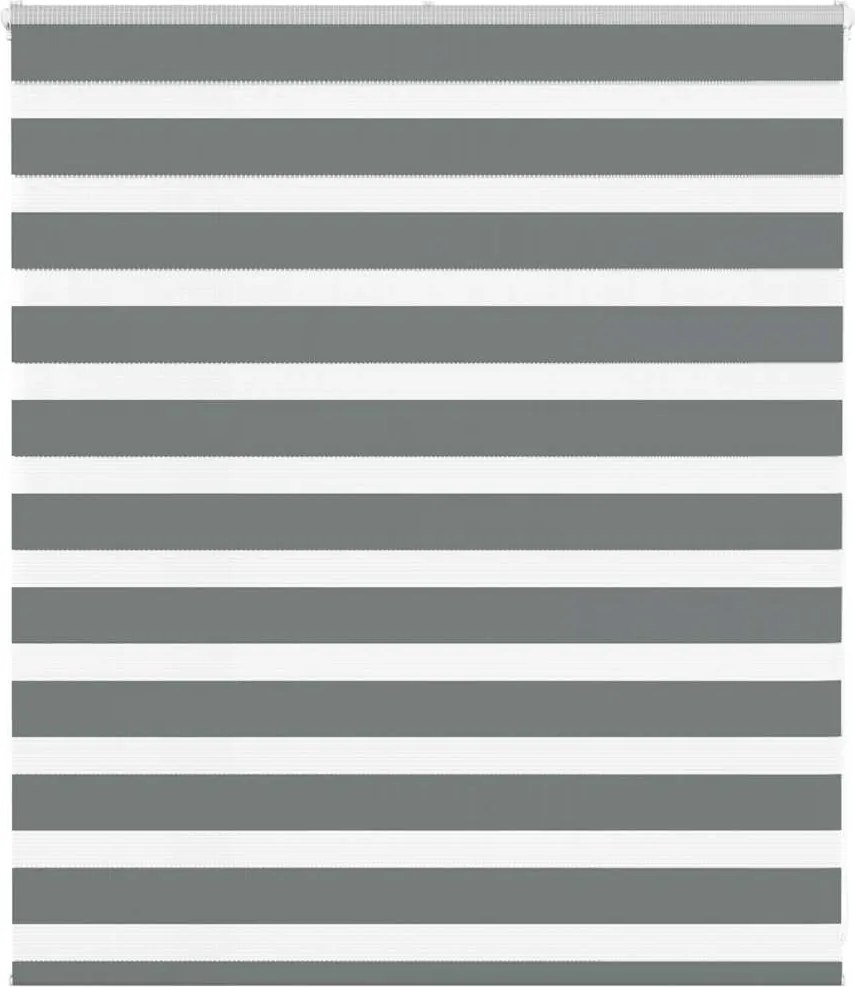 vidaXL Jaluzea tip zebra gri închis lățime țesătură 120,9 cm poliester