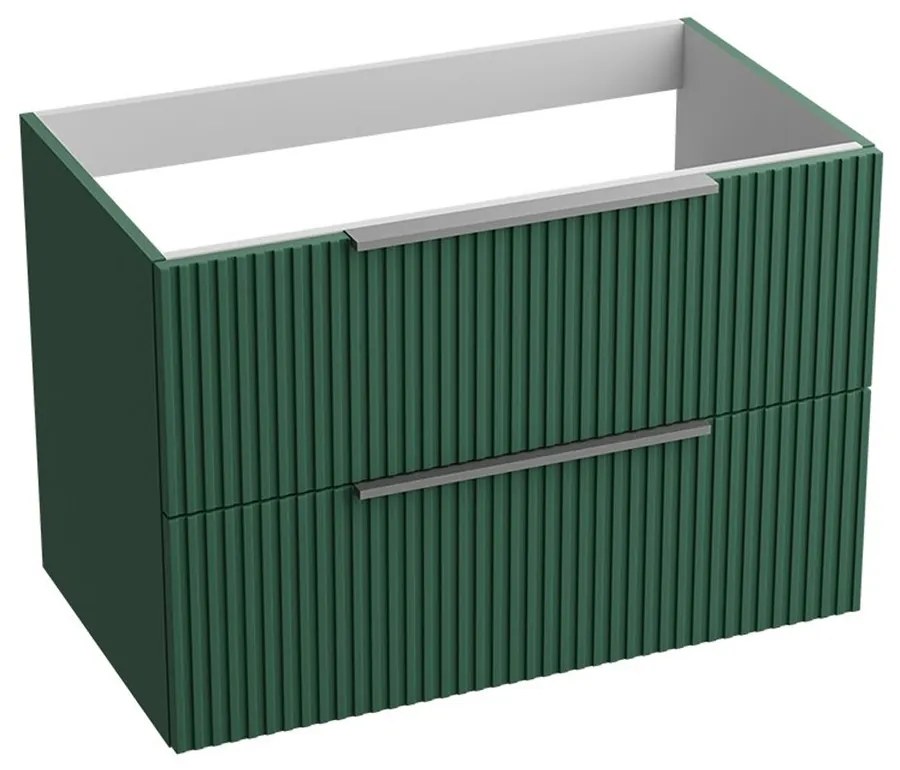 Dulap baza suspendat Rune Ivar 2 sertare 80 cm verde mat