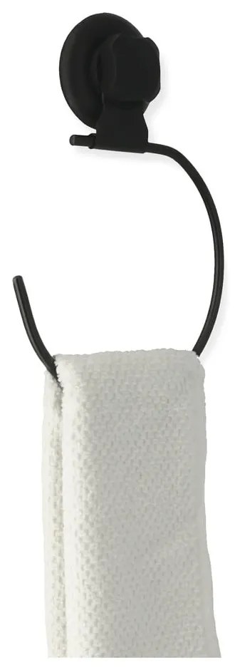 Suport autoadeziv pentru prosoape Compactor Bestlock Black, negru