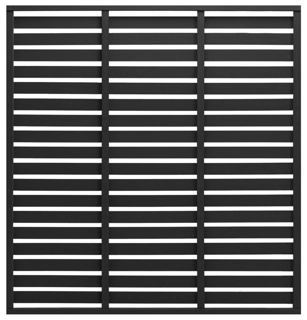 vidaXL Panou de gard, negru, 180x180 cm, WPC