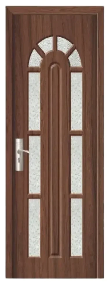 Usa Interior din MDF Novo Doors ND108, Cadru din Lemn Masiv, Geam Sablat, KIT COMPLET, Toc , Manere si balamale incluse (Culoare: Stejar Auriu, Toc: