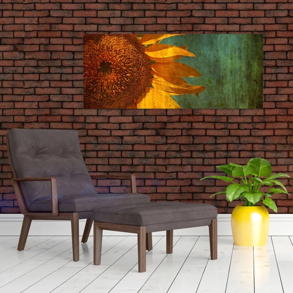 Tablou - Floarea soarelui (120x50 cm)