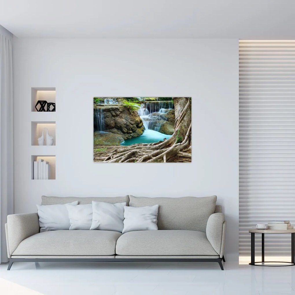 Tablou - Râu cu cascade (90x60 cm)