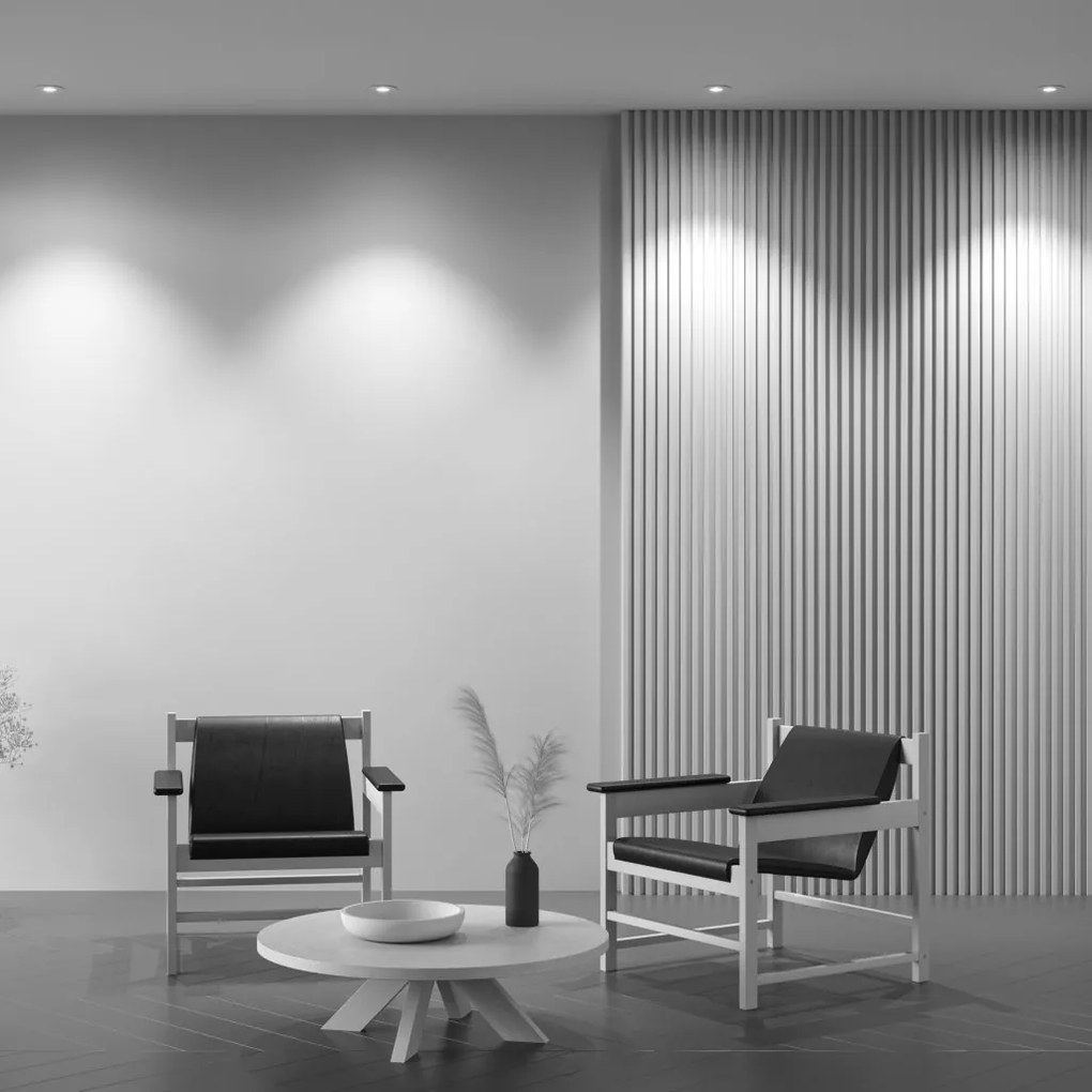 Spot LED incastrabil design tehnic Zen alb
