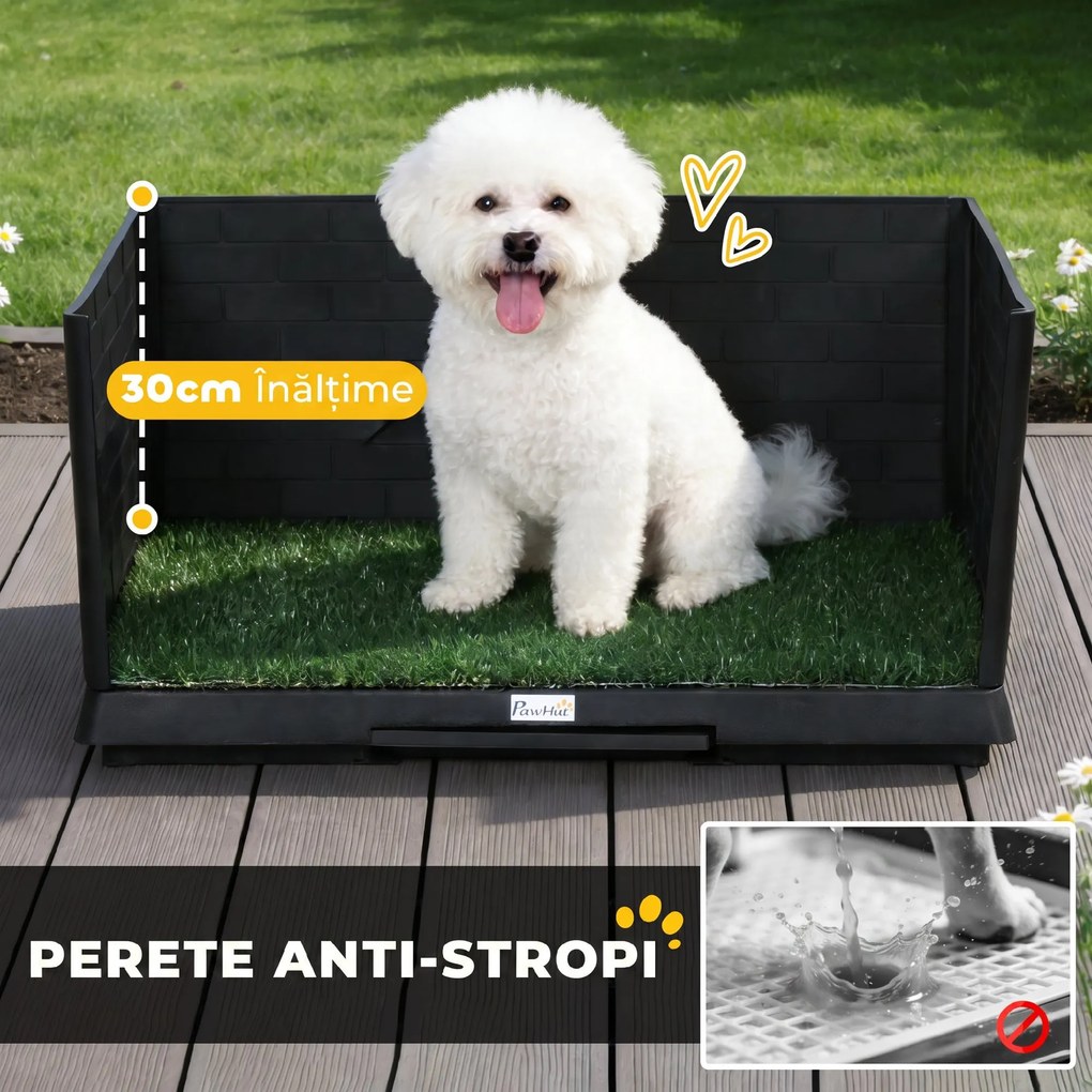 PawHut Toaletă pentru câini cu tavă detașabilă, 75 x 51 x 36,5 cm | Aosom Romania