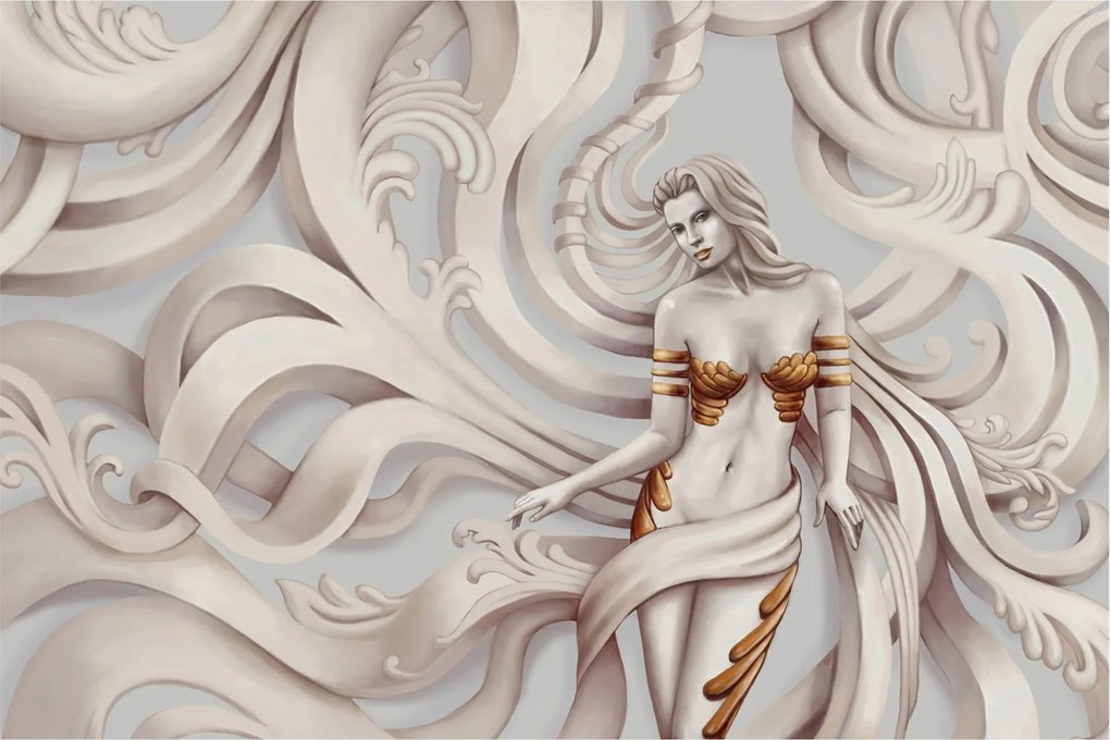 Tablou - Zeița motiv floral (90x60 cm)