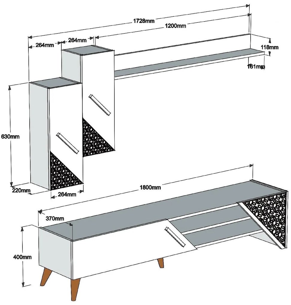 Perete de living Berny (Nuc). 1088598