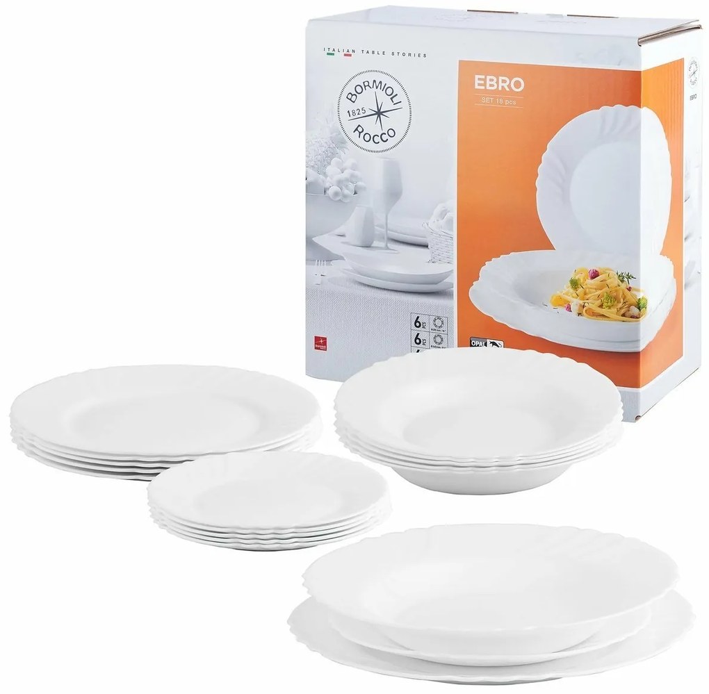 Bormioli Rocco Set de masă 18 piese Ebro