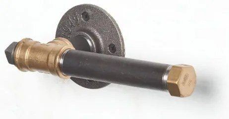 Suport de hârtie igienică BORURAF 8x22 cm neagră/aurie