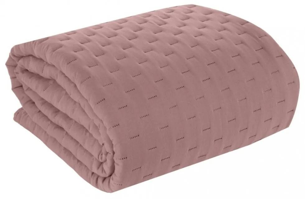 Cuvertură de pat roz mat Lăţime: 170 cm | Lungime: 210 cm