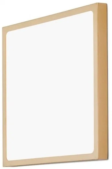 Plafoniera LED moderna design slim Lero 30x30cm auriu mat