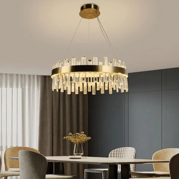 Lustră LED de cristal dimabilă pe cablu LED/80W/230V + telecomandă