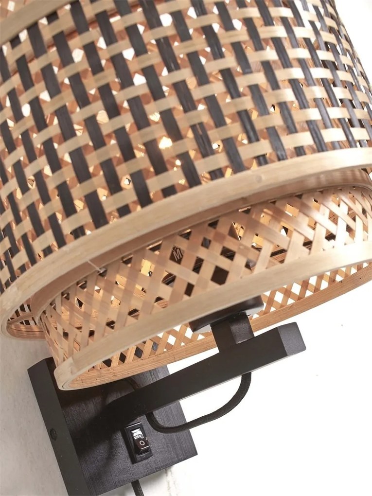 Aplica de perete eco din bambus Bhutan/Shade 2520 bl/nat, bl