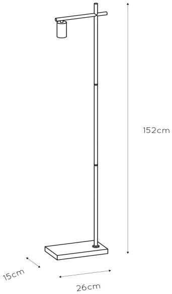 Lampadar Lucide 21721/01/30 LEANNE 1xE27/40W/230V negru