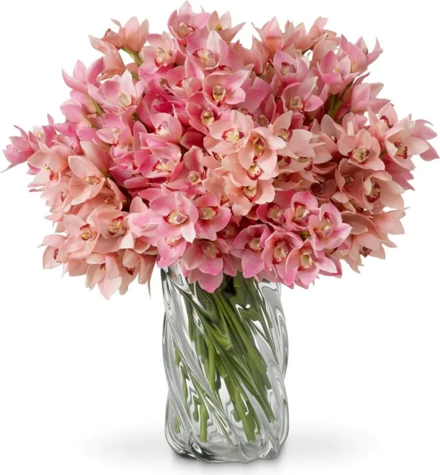 Buchet artificial LUX din 36 fire orhidee cymbidium, Orchids