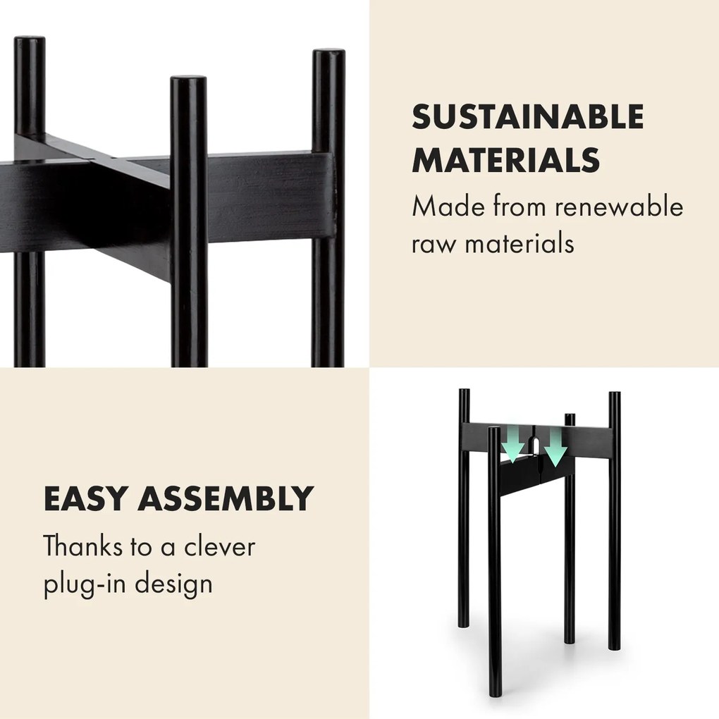 Zeist, suporturi pentru flori, 2 înălțimi, combinabile, design plug-in, naturale