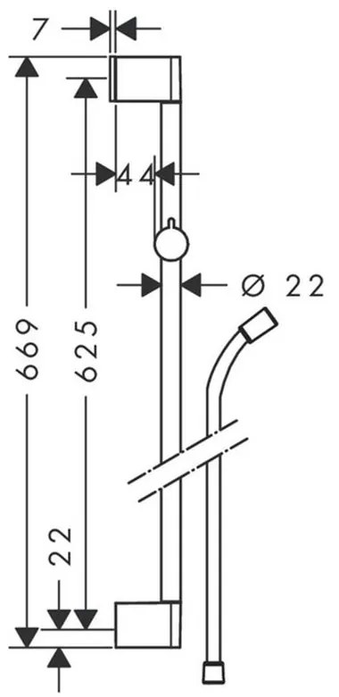 Set para de dus, 2 jeturi, tija si furtun, alb crom Crom