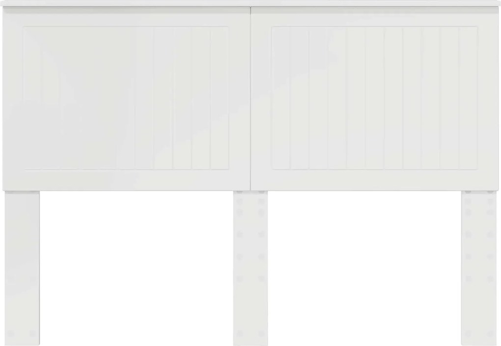 vidaXL Tăblie cap cu headboard Alb Lucios 140 cm Lemn compozit