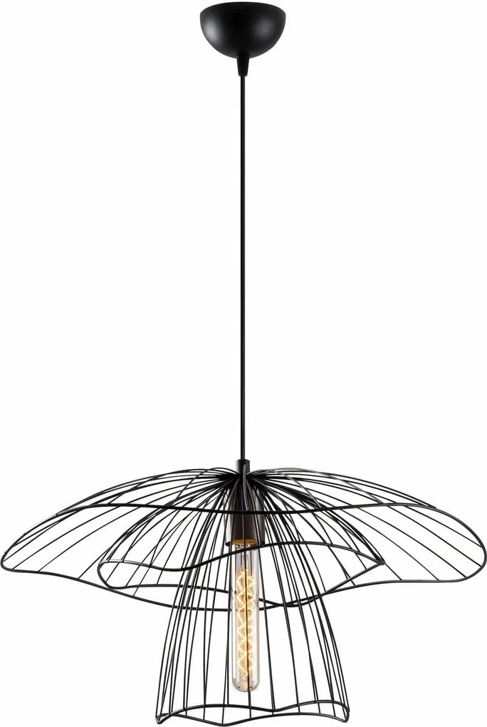 Lustra TEL 6504, negru, metal, 50x123 cm