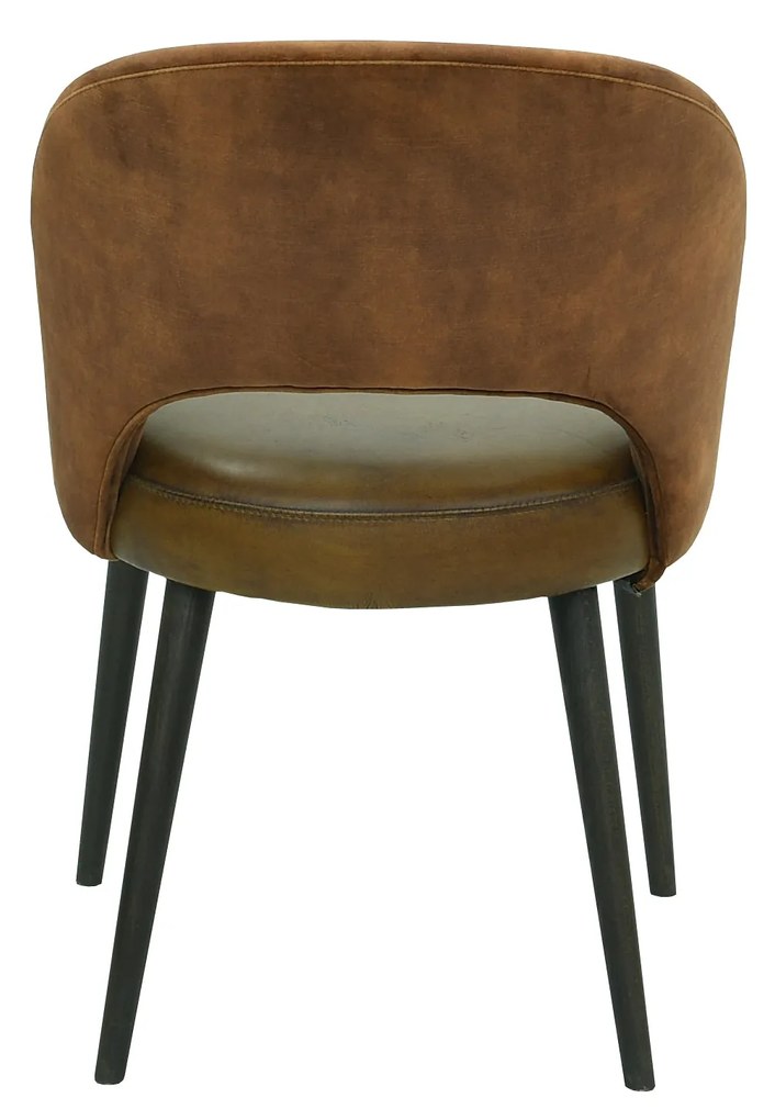 Scaun deschis la culoare din material si piele ✔ model DIXY
