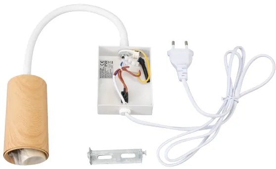 Brilagi - Lampă de perete flexibilă SELE 1xGU10/30W/230V alb/finisaj stejar