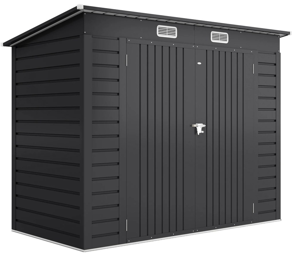 Outsunny Sopron de Gradina de 8 x 4FT Galvanizat Sopron din Metal