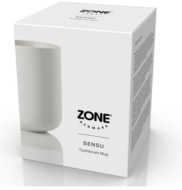 Suport pentru periuța de dinți alb din gresie ceramică Sensu – Zone