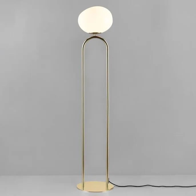 Lampadar modern cu abajur asimetric din sticla suflata, Shapes