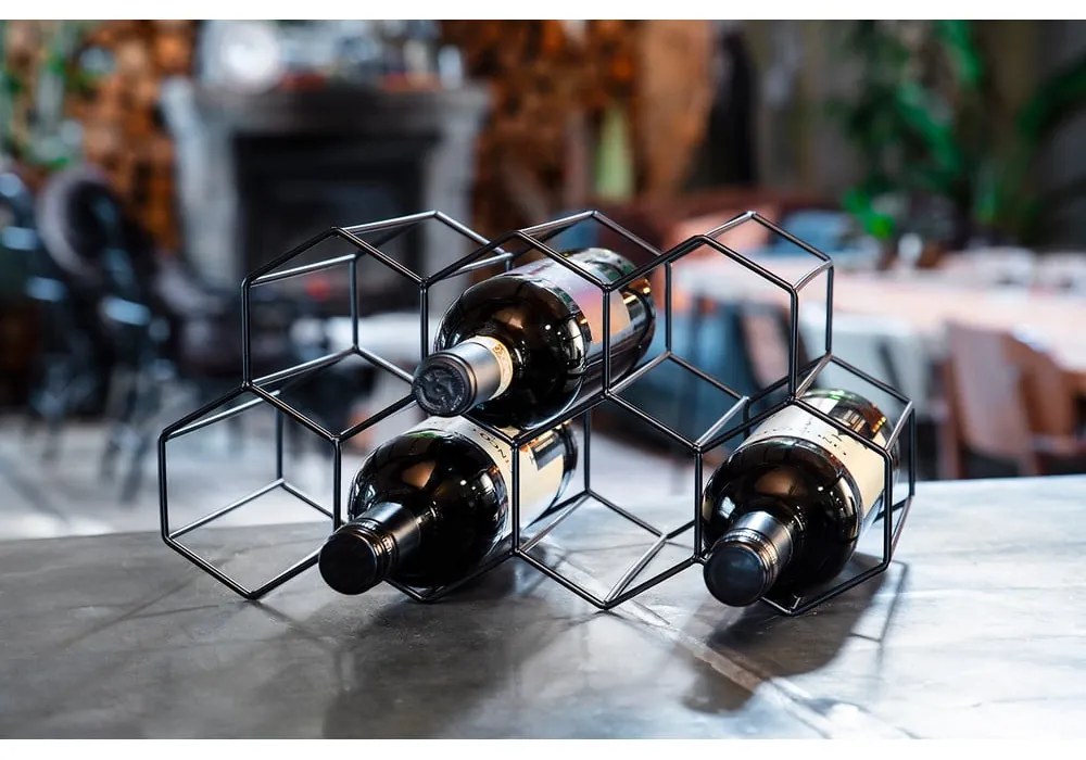 Raft negru de vin din metal - Leopold Vienna