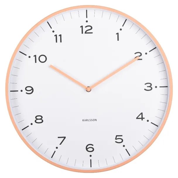 Karlsson 6011OR ceas de perete design, portocaliu,diametru 40 cm