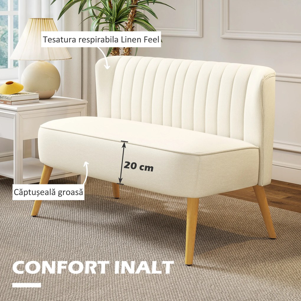 HOMCOM Canapea Colțar Extensibil cu Șezlong Reversibil, Pernă pentru Șezut și Spătar și 3 Locuri, 186x130x84 cm, Maro | Aosom Romania