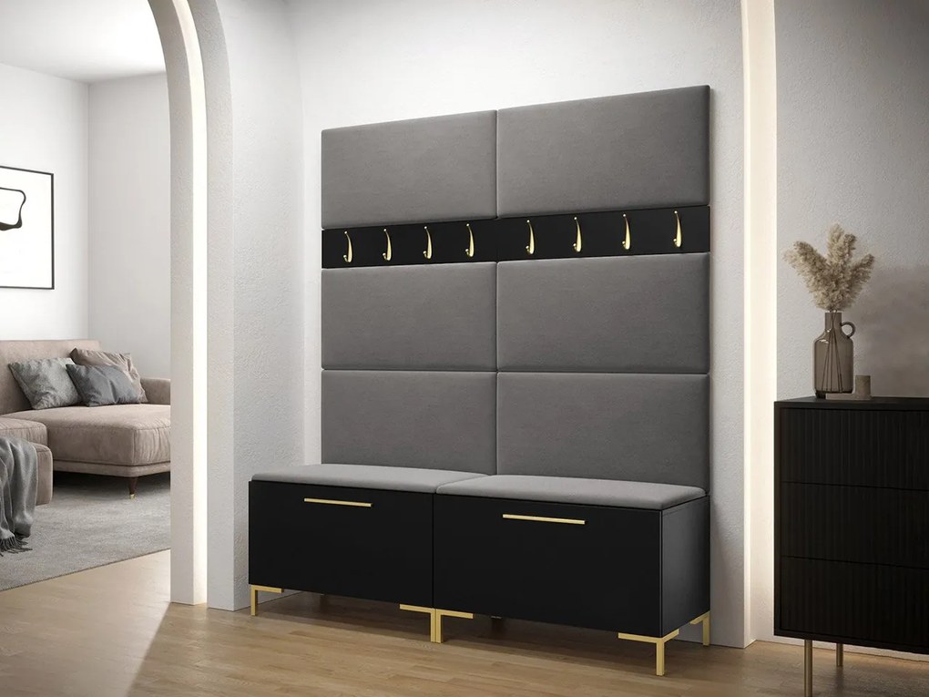 Set mobilier hol Frisala II (Negru + Manila 16). 1060417