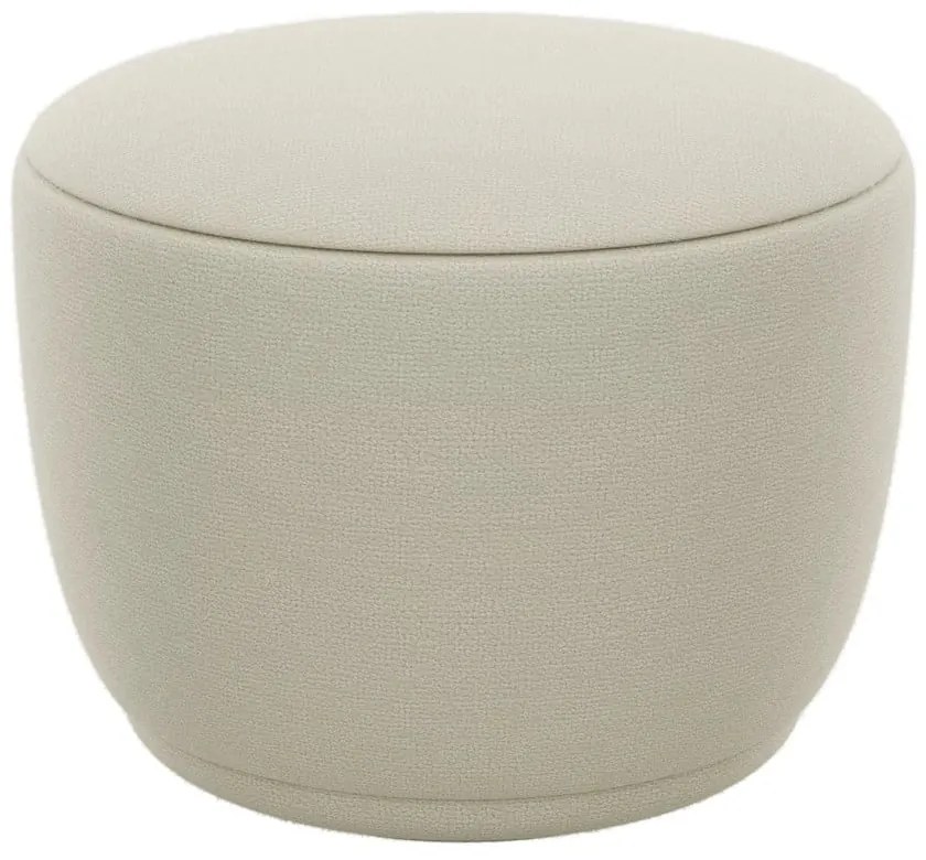 Taburet bej cu tapițerie din stofă bouclé KUON – Blomus