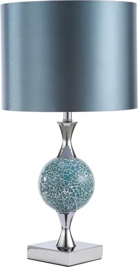 Där Lighting ELS4223 - Lampă de masă ELSA 1xE27/40W/230V albastru/crom lucios