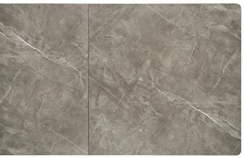 Masa extensibila Charles marmura gri/negru L180-260 cm