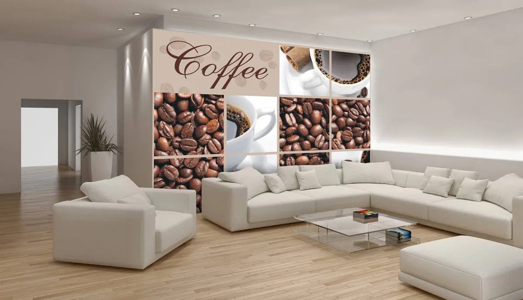 Fototapet - Cafea - inscripție (254x184 cm)