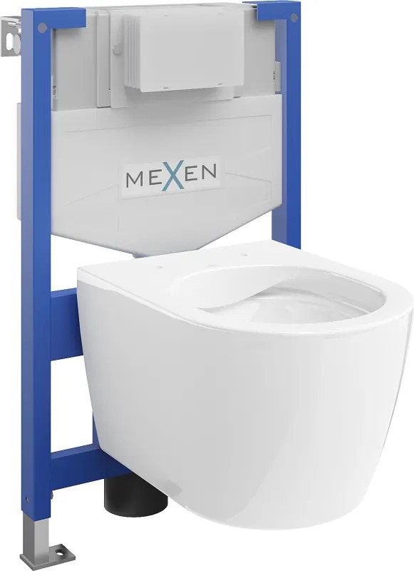 Mexen Carmen set incastrat WC schelet Fenix XS-F cu vas WC, alb lucios - 6803388XX00