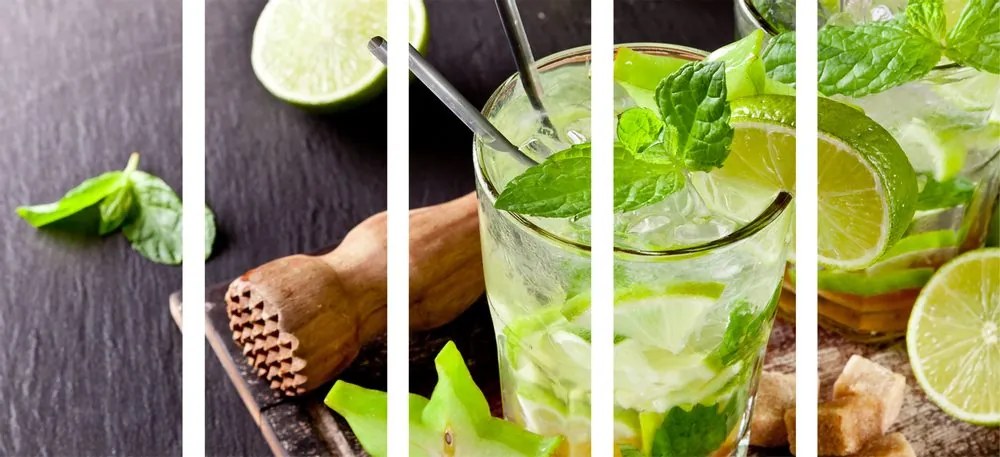 Tablou 5-piese Mojito delicios
