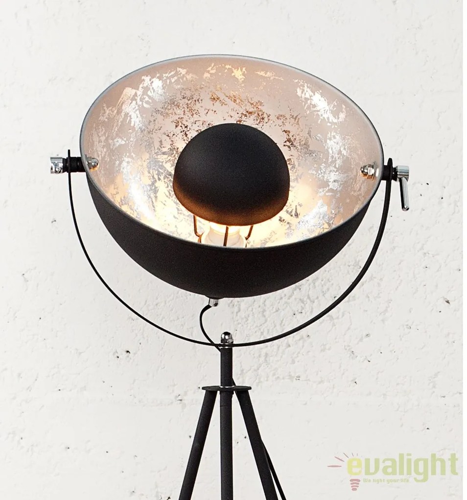 LAMPADAR DESIGN RETRO Studio negru/ argintiu A-36619 VC